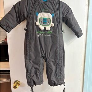 Souris Mini Gray Snowsuit with Yeti Design